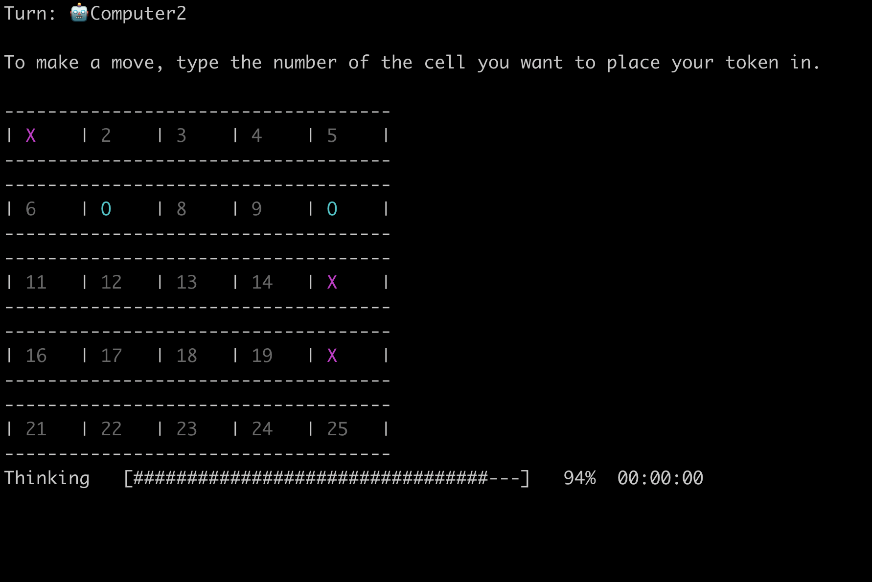 TicTacToe gameplay screenshot